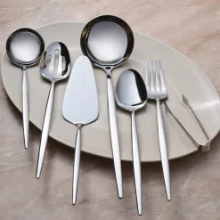 Karaca Servierbesteck-Moongate 7-teiliges Servierset, Silber