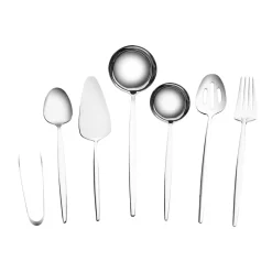 Karaca Servierbesteck-Moongate 7-teiliges Servierset, Silber