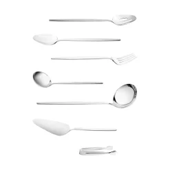 Karaca Servierbesteck-Moongate 7-teiliges Servierset, Silber