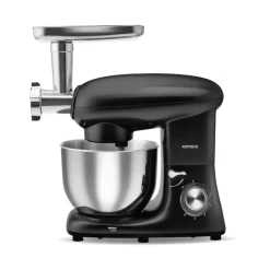 Karaca Küchenchef-Multichef Standmixer Shiny Black Küchenchef 1900 W 5,5 l (mit Hackfleisch-/Sucuk-Wurst-/Fleischklößchenaufsatz)