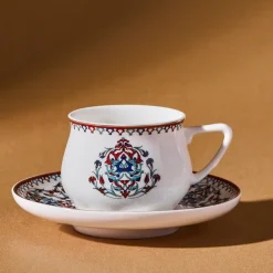 Karaca Mokka & Espressotassen Set-Nakkaş 12-teiliges Espressotassen-Set für 6 Personen Rot02