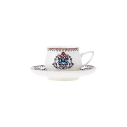 Karaca Mokka & Espressotassen Set-Nakkaş 12-teiliges Espressotassen-Set für 6 Personen Rot02