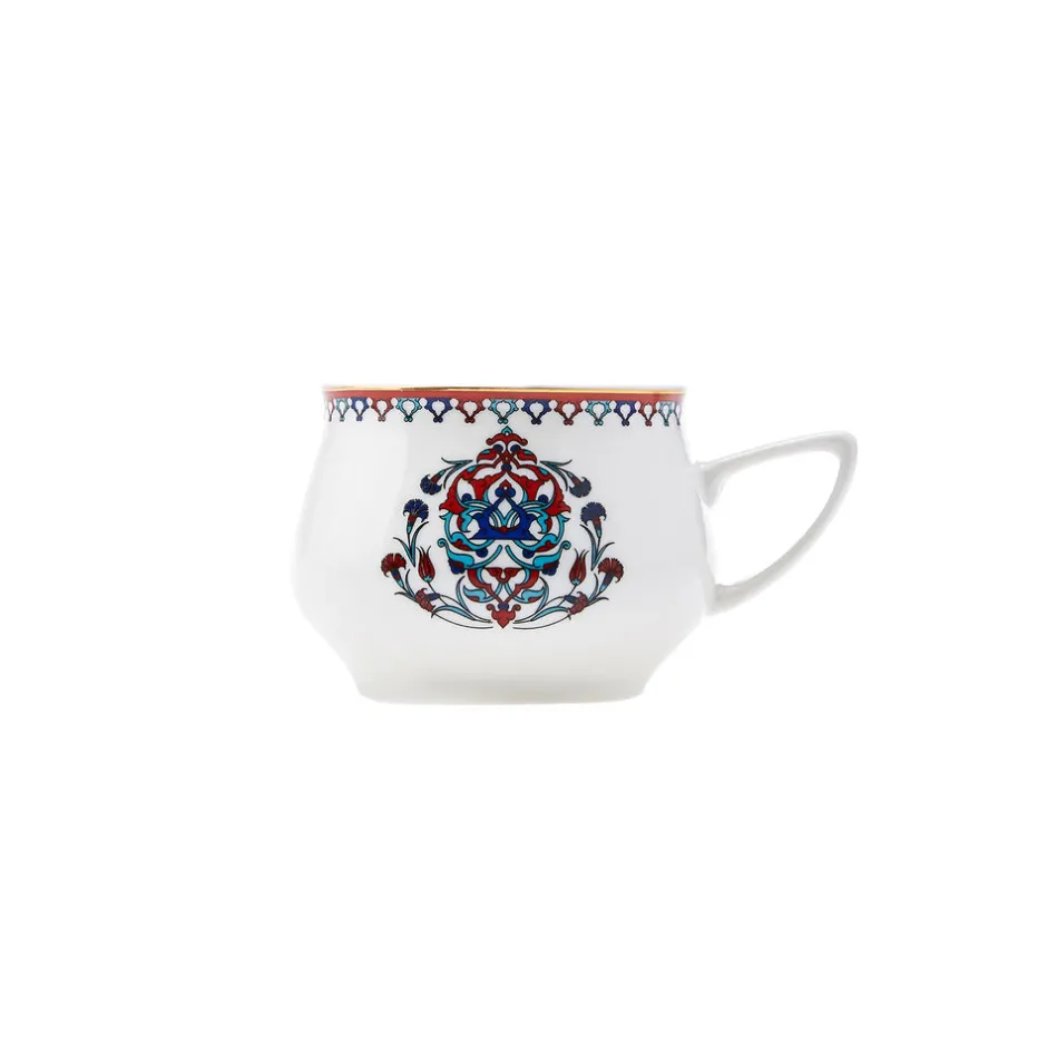 Karaca Mokka & Espressotassen Set-Nakkaş 12-teiliges Espressotassen-Set für 6 Personen Rot02