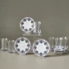 Karaca Teegläser Sets-Nakkas 12-teiliges Türkisches Teeset aus Bone China für 6 Personen, 130 ml, Rot