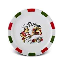 Karaca Kuchenplatte|Tafelservice Für 4 Personen-Napoly 5-teiliges 4-Personen Pizza-Set Multıfarben