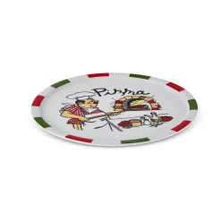Karaca Kuchenplatte|Tafelservice Für 4 Personen-Napoly 5-teiliges 4-Personen Pizza-Set Multıfarben