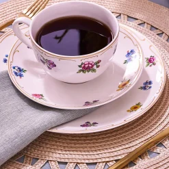 Karaca Frühstücksgeschirr|Frühstücksset Für 6 Personen-Natty 6 Personen Frühstücksset und Servierschalen, 26 Teilig, New Generation Bone Multıfarben