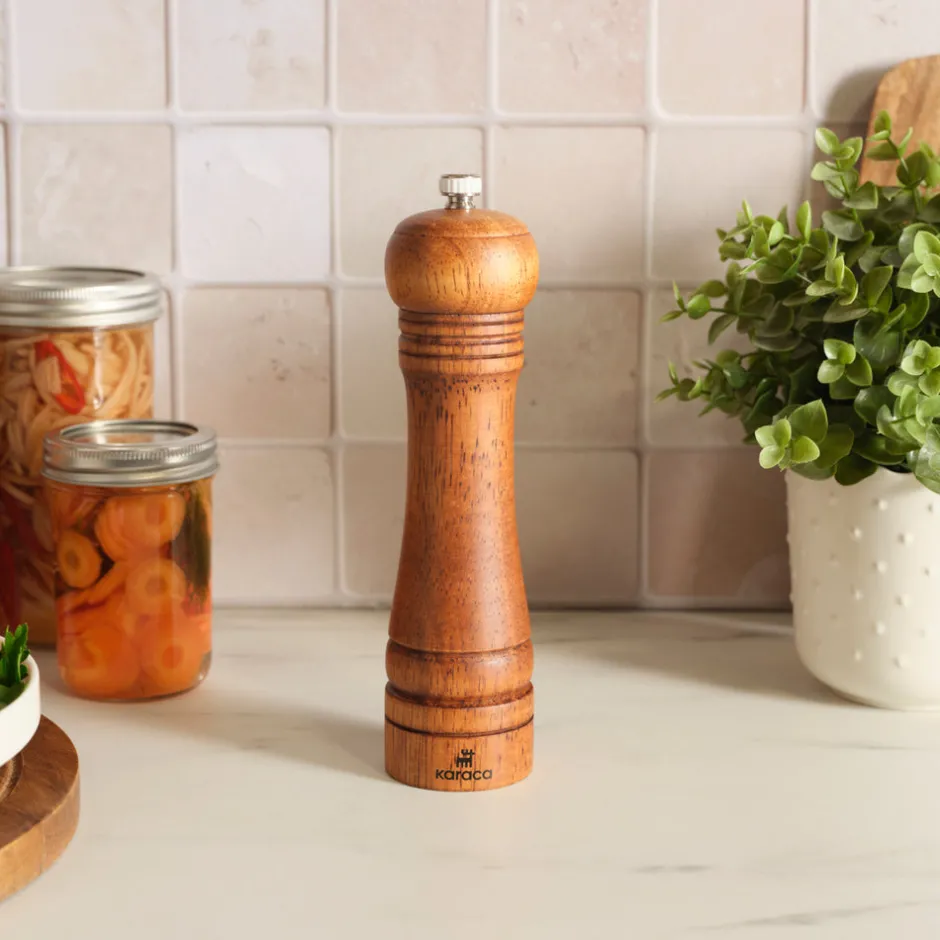 Karaca Salz Und Pfefferstreuer-Naturegrind Holz Gewürzmühle