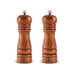 Karaca Salz Und Pfefferstreuer-Naturegrind 2-teiliges Holz Gewürzmühle Set