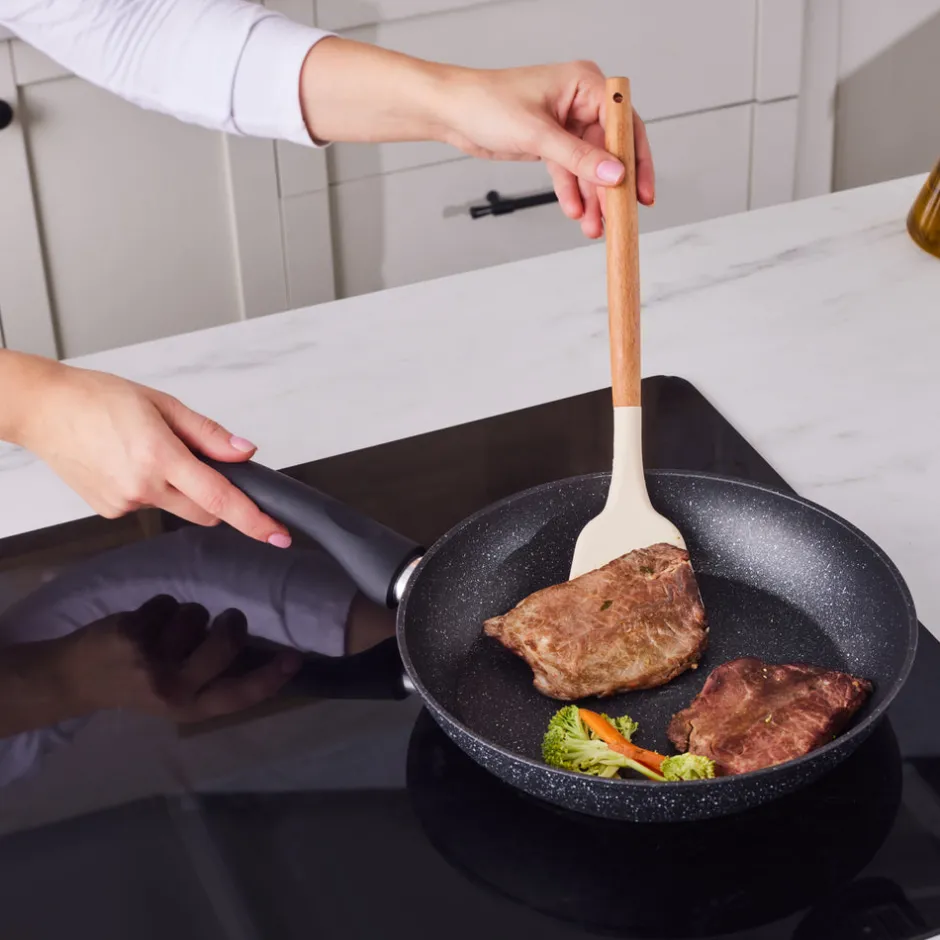 Karaca Granittopf Sets-Nebula, Granit 7-teiliges Kochgeschirr-Set, Induktion, Schwarz Black