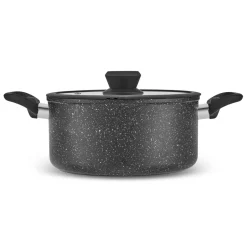 Karaca Granittopf Sets-Nebula, Granit 7-teiliges Kochgeschirr-Set, Induktion, Schwarz Black