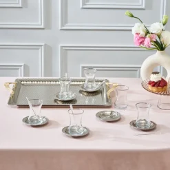 Karaca Teegläser Sets-Nehir 19-teiliges Teeservice Multıfarben