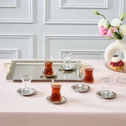 Karaca Teegläser Sets-Nehir 19-teiliges Teeservice Multıfarben