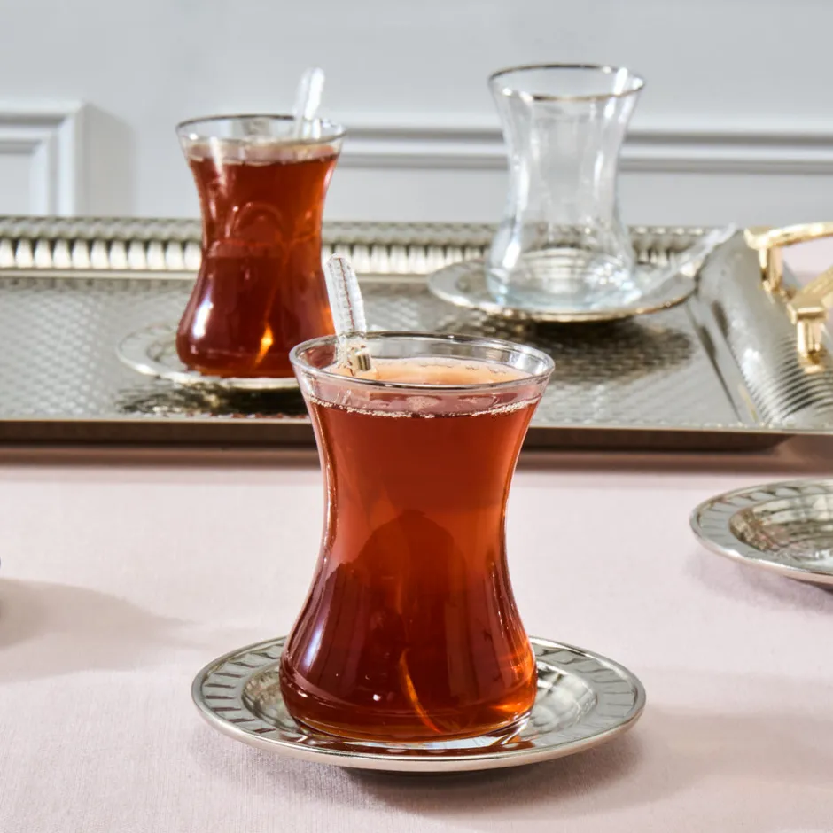 Karaca Teegläser Sets-Nehir 19-teiliges Teeservice Multıfarben
