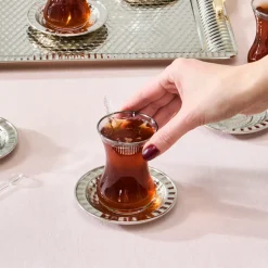 Karaca Teegläser Sets-Nehir 19-teiliges Teeservice Multıfarben