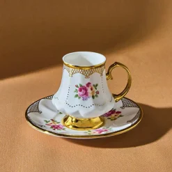 Karaca Mokka & Espressotassen Set-Nermin 2-teiliges Kaffeetassenset für 2 Personen, 85 ml Multıfarben