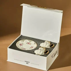 Karaca Mokka & Espressotassen Set-Nermin 2-teiliges Kaffeetassenset für 2 Personen, 85 ml Multıfarben