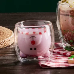 Karaca Wasserglas-Neujahr Pia Mr. Bär Wasserglas 250 ml Multıfarben