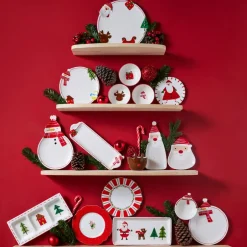 Karaca Schüssel/Bowl-Neujahr Schneemann Kleine Servierplatte 11 cm Multıfarben