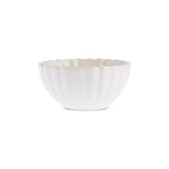 Karaca Schüssel/Bowl-New Daisy Müsli-/Suppenschale aus Steinzeug mit Reaktivglasur, 15,5 cm, Weiß Beyaz