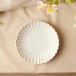 Karaca Pastateller-New Daisy Pasta-Schale aus Steinzeug mit Reaktivglasur, 22,5 cm, Weiß Beyaz