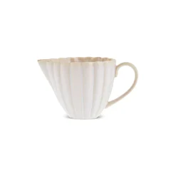 Karaca Mugs & Kaffeebecher-New Daisy Steinzeug-Milchkännchen mit Reaktivglasur, 150 ml, Weiß Beyaz