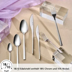 Karaca Bestecksets Für 12 Personen-New Everest Elegance Besteckset für 12 Personen, 84-teiliges Platın
