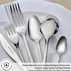 Karaca Bestecksets Für 12 Personen-New Everest Elegance Besteckset für 12 Personen, 84-teiliges Platın