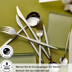 Karaca Bestecksets Für 12 Personen-New Porto 12-Personen 84-Teiliges Besteckset Sılber