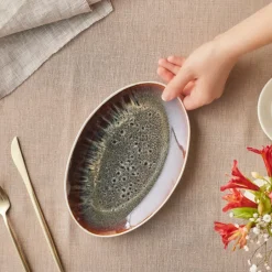 Karaca Servierplatte-New White Galactic 24 cm Servierplatte Weıß