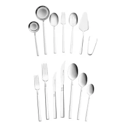 Karaca Bestecksets Für 12 Personen-Nil Elegance Besteckset für 12 Personen, 91 Teilig Sılber