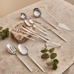 Karaca Bestecksets Für 12 Personen-Nil Elegance Besteckset für 12 Personen, 91 Teilig , Silber Sılber