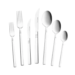 Karaca Bestecksets Für 12 Personen-Nil Elegance Besteckset für 12 Personen, 91 Teilig , Silber Sılber