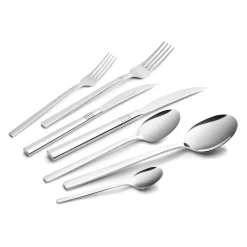 Karaca Bestecksets Für 12 Personen-Nil Elegance Besteckset für 12 Personen, 91 Teilig , Silber Sılber