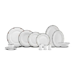 Karaca Tafelservice Für 12 Personen-Nora 12 Personen Geschirrset, 74 Teilig, New Generation Bone Gold