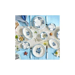 Karaca Frühstücksset Für 6 Personen-Nostalgia für 6 Personen Frühstücksset und Servierschalen, 26 Teilig Blau01