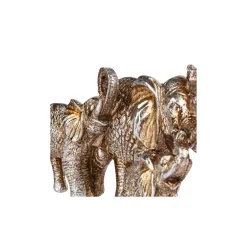 Karaca Deko-Objekte-Nova (Elephant Family) Elefantenfamilie Ornament/Dekorationsobjekt 33,5x18 cm Gold