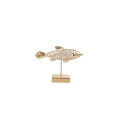 Karaca Deko-Objekte-Nova (Fish) Fischförmiges Dekoratives Objekt/ Ornament 25x1 Gold