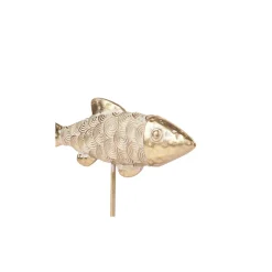 Karaca Deko-Objekte-Nova (Fish) Fischförmiges Dekoratives Objekt/ Ornament 25x1 Gold