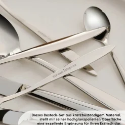 Karaca Bestecksets Für 12 Personen-Novara Elegance Besteckset für 12 Personen, 84 Teilig Sılber03