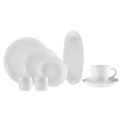 Karaca Frühstücksset Für 6 Personen-Novem 6 Personen Frühstücksset und Servierschalen, 32 Teilig Weıß01
