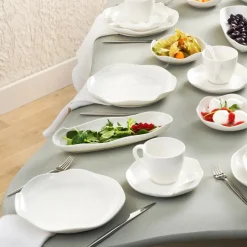 Karaca Frühstücksset Für 6 Personen-Novem 6 Personen Frühstücksset und Servierschalen, 32 Teilig Weıß01