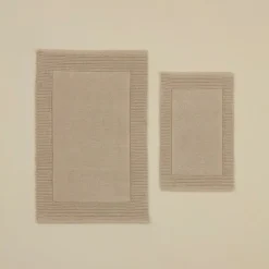 Karaca Badematten-Odetta Badematten-Set, 60x90 cm + 40x60 cm, Ecru