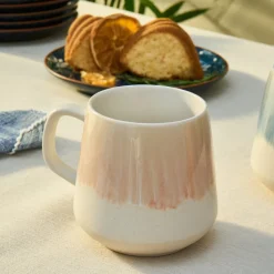 Karaca Mugs & Kaffeebecher-Okeanos 2-teiliges Steinzeug-Becher-Set, 400ml, Mehrfarbig Multıfarben