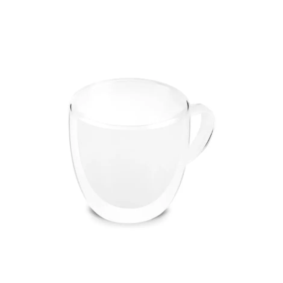Karaca Mokka & Espressotassen Set-Olivier 6-teiliges doppelwandiges Espresso- und türkisches Kaffeetassen-Set für 6 Personen, 80 ml, Klar