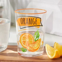 Karaca Wasserglas-Orange Soft Drink Glas Orange01