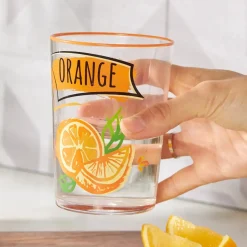 Karaca Wasserglas-Orange Soft Drink Glas Orange01