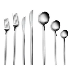 Karaca Bestecksets Für 12 Personen-Orion Platin 12-Personen 84-Teiliges Besteckset Sılver