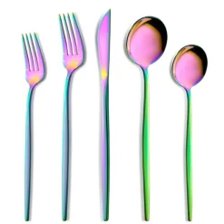 Karaca Bestecksets Für 12 Personen-Orion Rainbow 12-Personen 60-Teiliges Besteckset Raınbow