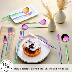 Karaca Bestecksets Für 12 Personen-Orion Rainbow 12-Personen 60-Teiliges Besteckset Raınbow